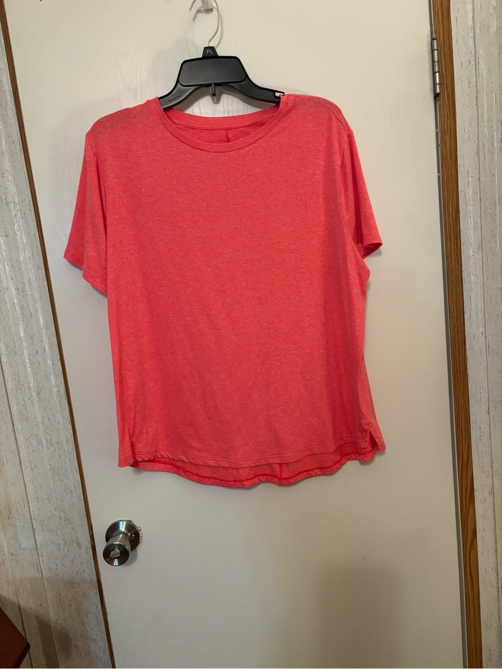 Women's Short Sleeve Crewneck Tee in Coral Pink
